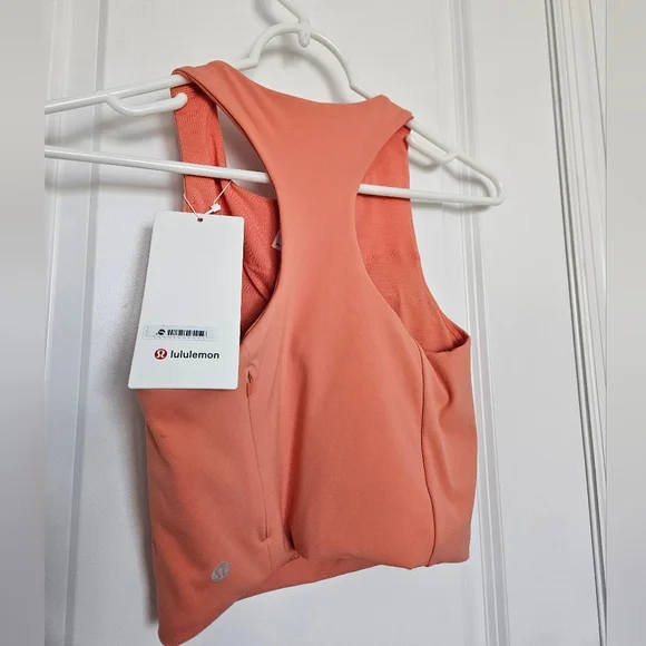 NWT Lululemon Swift Speed Cropped Tank TopB/C Cup Coral Kiss Size 2 - Picture 16 of 16